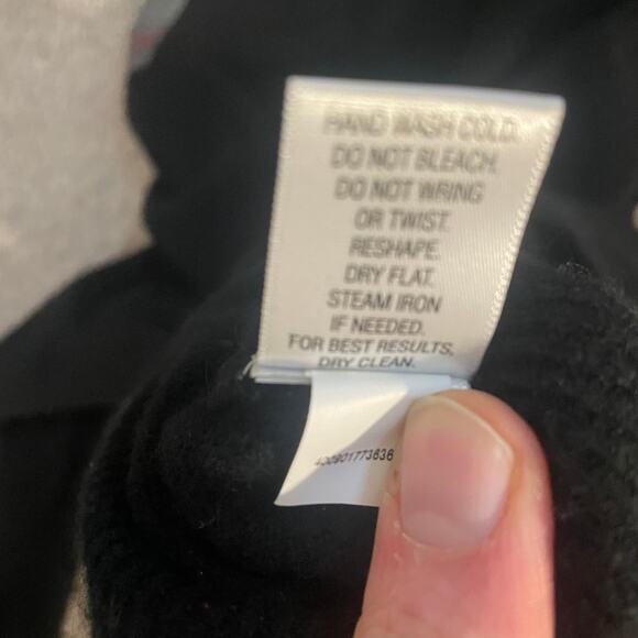 Black and red Cashmere Argyle Sweater Y2K Preppy Cozy Fall Winter Size XL - Picture 7 of 8